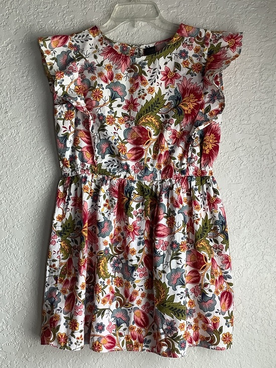 City Streets Other - City Streets White Floral Dress with Pink, Green and Yellow Print